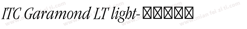 ITC Garamond LT light字体转换